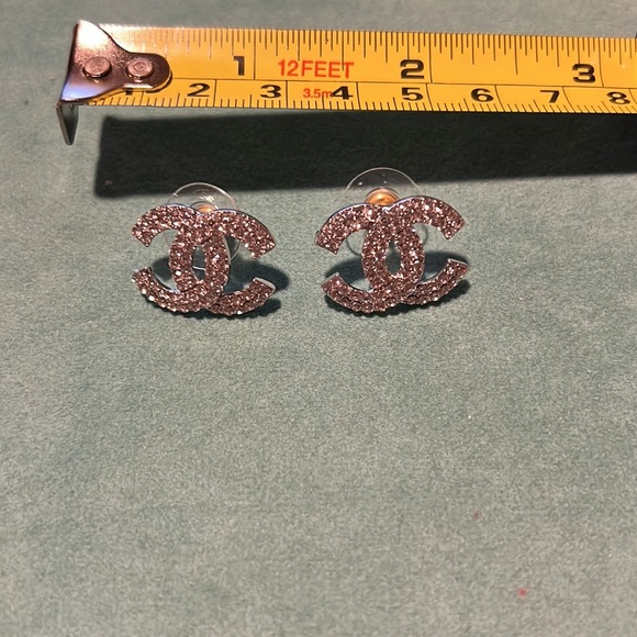 New Designer Print Stud Silver Earrings - Picture 5 of 5